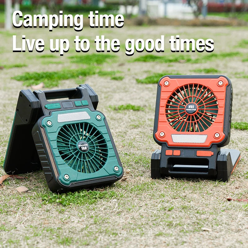 Portable Camping Fan with LED Light