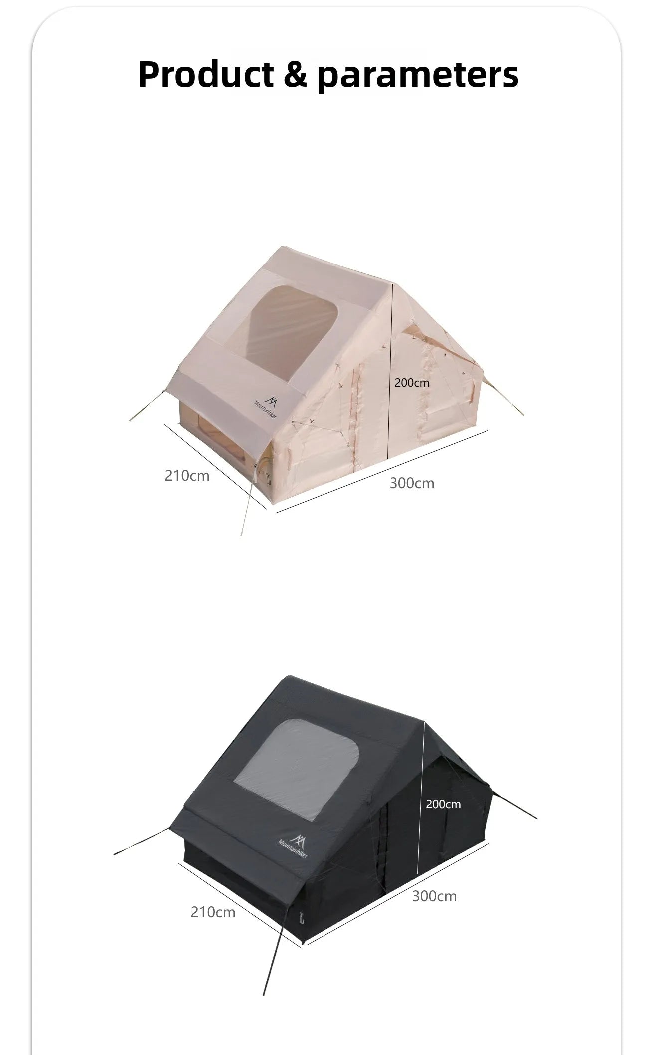 MOUNTAINHIKER Inflatable Skylight Tent