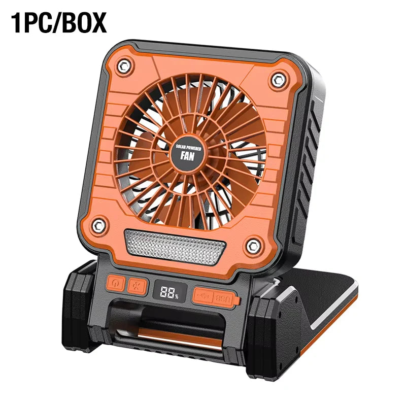 Portable Camping Fan with LED Light