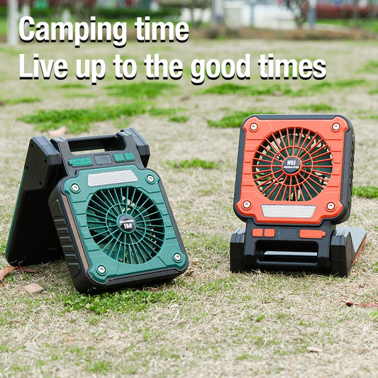 Portable Camping Fan with LED Light